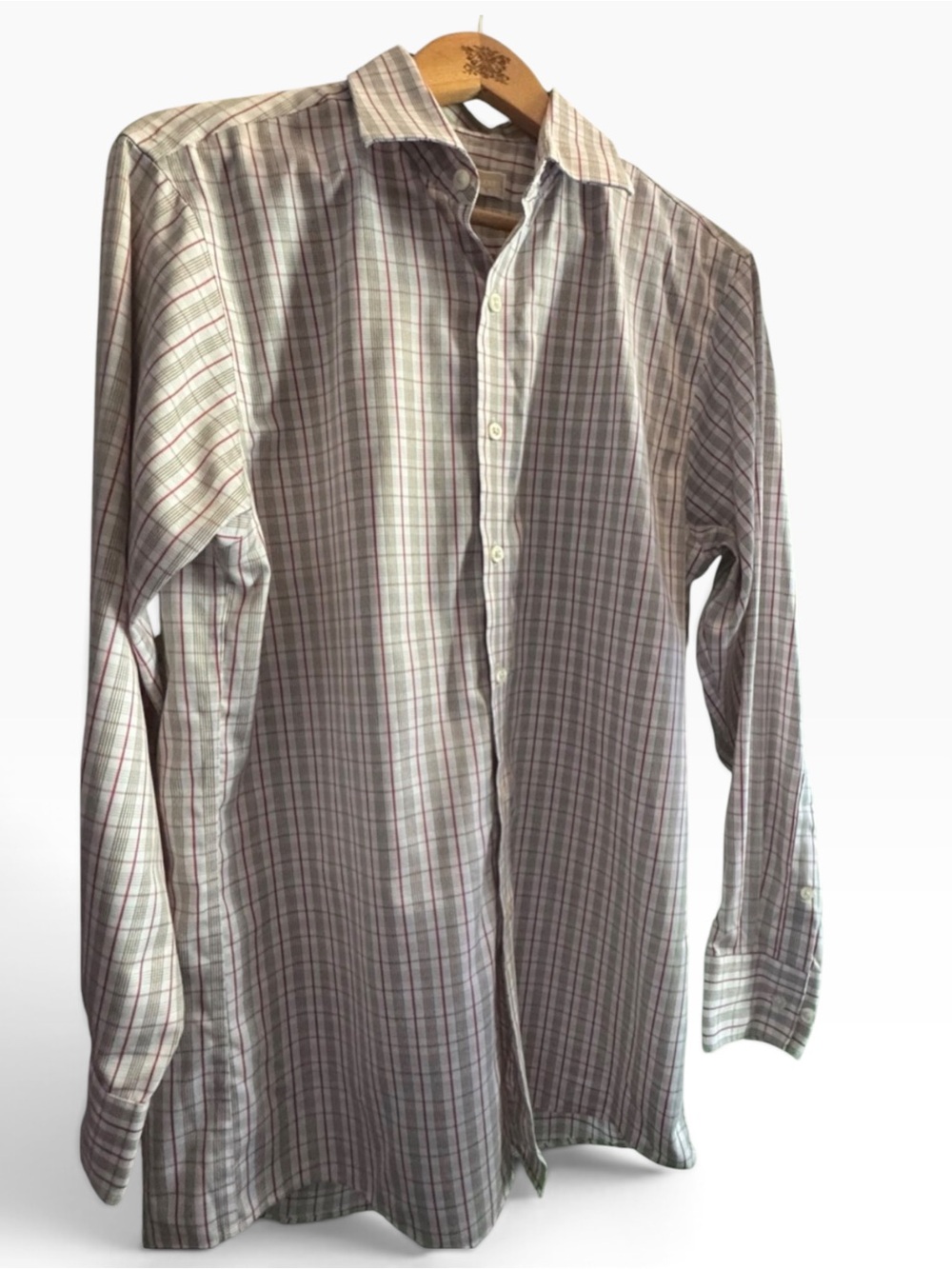 Michael Kors Men’s Plaid Dress Medium Button Down Business Casual - Picture 3 of 12